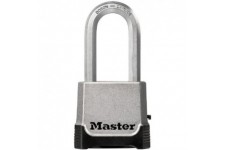 MASTER LOCK Cadenas Haute Sécurité [Combinaison et Clé] [Zinc] [Anse XL] [Extérieur] M176EURDLH