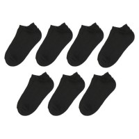 Lot de 7 Chaussettes Sneakers Basic Noir Femme