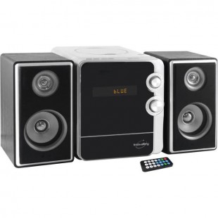 INOVALLEY CH17BTH Chaîne Hifi avec lecteur CD - Bluetooth 5.0 - 2x25W - Radio FM - Port USB 2.0 - Affichage LED - Noir et blanch