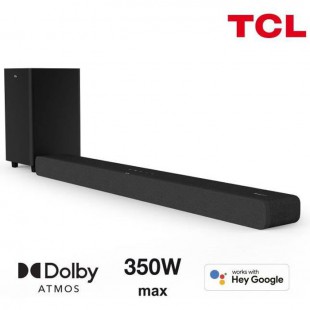 TCL TS8132 Barre de son avec caisson de basses sans fil - Dolby Atmos 3.1.2 - 350W -Chromecast intégré-Compatible Apple AirPlay-