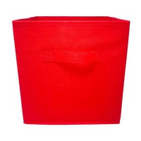 MODULOSTORAGE Boîte de rangement/tiroir pour meuble en tissu - 27x27x28 cm - Rouge