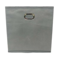 MODULOSTORAGE Boîte de rangement/tiroir pour meuble en tissu - Poignée métal - 27x27x28 cm - Gris