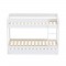 Lit superposé avec tiroir lit - 3 x 90 x 190 cm - Bois Pin massif - Blanc - Sommiers inclus - WALLY