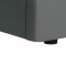 MARTIN Lit adulte 140 x 190 cm + coffre de rangement - Simili gris - Sommier inclus