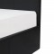 MARTIN Lit adulte - 140 x 190 cm + coffre de rangement - Simili noir - Sommier inclus