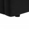 MARTIN Lit adulte - 140 x 190 cm + coffre de rangement - Simili noir - Sommier inclus