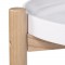 Chevet 2 étageres - En mdf laqué blanc et pieds en bois - ASTRA