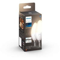 PHILIPS Hue White - Ampoules LED connectées E14 - Compatible Bluetooth - Pack de 2