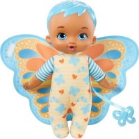 My Garden Baby - Mon Premier Bébé Papillon, bleu, 23 cm, corps souple avec ailes en peluche - Poupée / Poupon - Des 18 mois