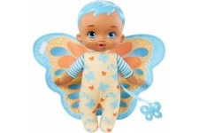 My Garden Baby - Mon Premier Bébé Papillon, bleu, 23 cm, corps souple avec ailes en peluche - Poupée / Poupon - Des 18 mois