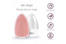 Silk'n BRIGHT rose - Brosse visage silicone - Etui de rangement - Rechargeable - hypoallergénique