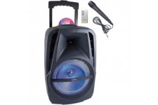 INOVALLEY KA116BOWL - Enceinte lumineuse Bluetooth 450W - Fonction Karaoké - Boule kaléidoscope LED multicolore - Port USB