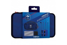 Starter Kit - KONIX - Housse + Écouteurs + Écran de protection + Boite - Bleu - Switch et Switch Lite - Sous Licence Officielle 