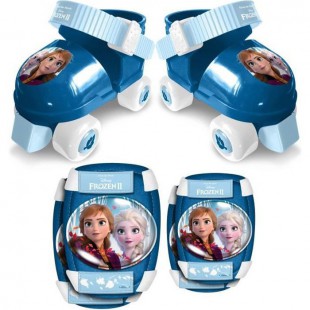 LA REINE DES NEIGES II Set Patins a roulettes + Coudieres + Genouilleres