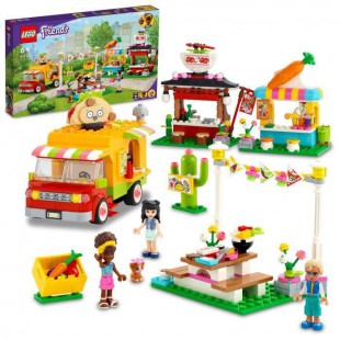 LEGO 41701 Friends Le Marché de Street Food, avec Jouet Camion Tacos et Bar a Jus, Idée de Cadeau Créatif pour Enfants +6 ans