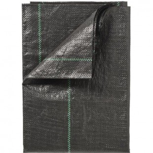 Nature Bâche de sol de contrôle des mauvaises herbes 1x25 m Noir