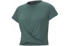 PUMA - T-shirt fitness Train Twisted - crop top - technologie Drycell - vert - Femme