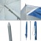 Parasol paravent plage polyester anti UV - 22/25 180cm - Bleu