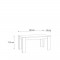 Table a manger - Rectangulaire - Panneaux de particules - Blanc et béton gris clair - Pilvil - 160 x I90 x H 75 cm