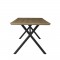 Table a manger fixe CROSS- Rectangulaire - Mélaminé Décor chene et métal noir - 8 personnes - L 180 x P 90 x H 76 cm