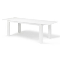 Table a manger extensible FLORENCE - Rectangulaire - Blanc - Style contemporain - 8/12 personnes - L 180/240 x P 90 x H 76 cm