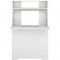 Console 2 en 1 BE ALIVE - Décor blanc brillant et béton - 1 abattant et 5 niches - L 78 x P 22 x H 129 cm - PARISOT