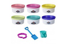 PLAY-DOH - Sand - Coffret de 6 Pots de pâte atoxique PLAY-DOH - Sand et Shimmer Stretch -  Pots de 112 g