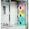 CORSAIR Boîtier PC iCUE 5000T RGB ATX moyen-tour - Blanc (CC-9011231-WW)