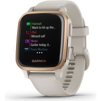 GARMIN Venu Sq Edition Musique - Light Sand/Rose Gold - Montre GPS de sport connectée santé et bien-etre