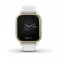 GARMIN Venu Sq - White/Light Gold - Montre GPS de sport connectée santé et bien-etre