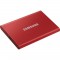 SAMSUNG - SSD externe - T7 Rouge - 1To - USB Type C (MU-PC1T0R/WW)