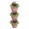 ELHO - Pot de fleurs - Vibia Campana Foret Vertical Set/3 - Rose Poussiere - Balcon extérieur - L 17.1 x W 20.7 x H 29.7 cm