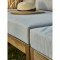 Salon de jardin en bois d'Acacia FSC avec coussins gris - BOCARNEA - 5 personnes - LEVATA