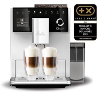 Machine a café avec broyeur MELITTA CI Touch F630-101 - Réservoir amovible 1,8L - 2 réservoirs a grains - Ecran tactile - Argent