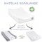 BEABA, Housse pour Matelas a Langer Sofalange, 100% Coton Nid d'abeille, Eponge Moelleuse - Light Mist