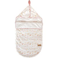 DOMIVA Nid ange Happy - Jersey 100% coton - Réglable - Blanc/Corail/Jaune - 80 cm