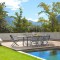 Table de jardin extensible rectangulaire - Gris foncé - En aluminium - 135 / 270 x 90 x 75 cm