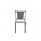 Lot de 4 chaises a manger de jardin - Style zellige - Acier thermolaqué + Textilene - 50 x 59 x 91 cm
