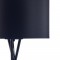 MIKADO - Lampadaire Trépied Métal Noir - Abat jour tissu Noir et doré - Diam 34 x H 140 cm