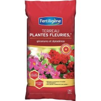 FERTILIGENE Terreau Plantes Fleuries et Geraniums - 40 L