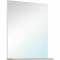 EKIPA Miroir avec tablette - Décor Chene Jackson et blanc - L 60 x P 14 x 70 cm - VERSO