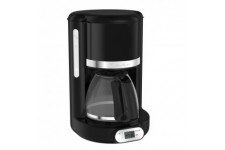 MOULINEX FG380B10 Soleil Cafetiere filtre programmable 10/15 tasses, Verseuse verre 1.25 L, Puissance 1000 W, Machine a café, No