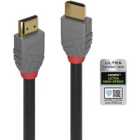 LINDY - 36952 - Câble HDMI Ultra High Speed, Anthra Line, 1m