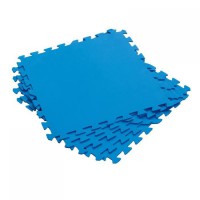 BESTWAY Lot de 9 Dalles de protection de sol en mousse bleu 50 x 50 cm ép 4mm (tapis de sol pour piscine hors sol ou spa gonflab