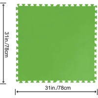 BESTWAY Lot de 9 Dalles de protection de sol en mousse vert 78 x 78 cm ép 4 mm (tapis de sol pour piscine hors sol ou spa gonfla