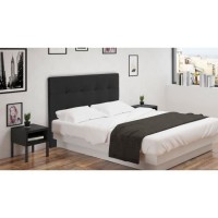 Tete de lit HERA - Simili Noir - Pour couchage 140 et 160 - 165 x 120 cm