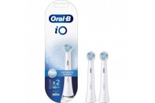 Oral-B iO Ultimate Clean Brossettes de Rechange, Brosse a Dents Électrique Jusqu'a 100 % d'élimination plaque dentaire, Pack X2
