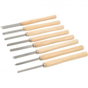 Ciseaux pour tour a bois, 8 pcs