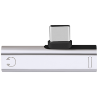 Adaptateur USB C/Jack 3,5mm + Charge USB C Blanc Bigben