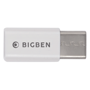 Adaptateur micro USB vers USB Type-C Blanc Bigben
